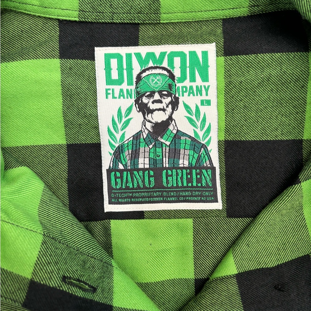Women’s Large Dixxon Flannel “Gang Green”